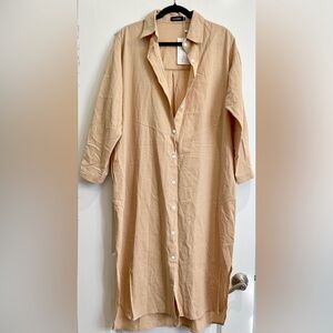 GGUHHU | Button down Shirtdress | Cream Color | Women’s XS